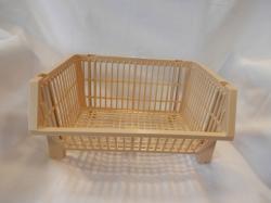 Zöldségtartó, egymásra helyezhető műanyag bézs 31x25x16 cm (33)