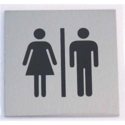 Tábla alumínium öntapadó 60x60mm férfi/női WC szimbólum (3427170)