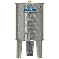 Inox 12 l-es bortartály, úszófedeles, paraffinos, 1 csappal (Zottel) (10470)