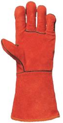 Marhahasíték hegesztőkesztyű, bélés, kevlar cérna, piros színben, 10-es (2633)