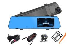 CA-B9DVR 4,5" Visszapillantó tükör FullHD 1080P DVR kamerával, menetrögzítő és tolatókamerával,