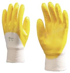 Nitril kesztyű, tenyerén mártott, sárga 8-as