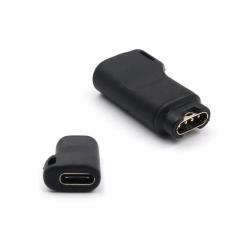 Töltő adapter (Type-C aljzat ? Garmin) FEKETE