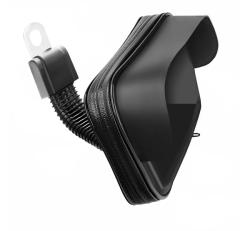 Kerékpáros és motoros telefontartó (tükörre, 360°, por és vízálló cipzáras tok, napellenző, 4.8