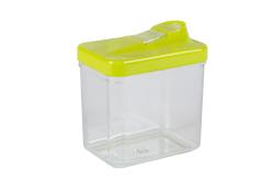 Szögletes műanyag fűszertartó 1 kg-os (154-zöld)