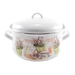 Perfect Home Zománc lábas 24 cm, fedővel (13470)