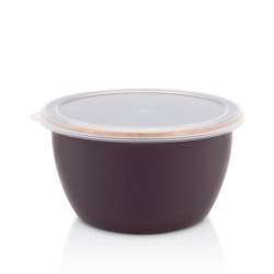 Metalac többfunkciós zománcozott tárolóedény műanyag fedővel, 16 cm, 1,7 L, bordó (387261)