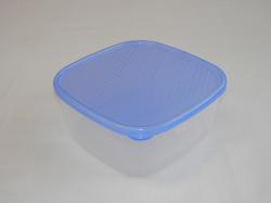 Szögletes műanyag ételdoboz 1,2 l  kék (410)