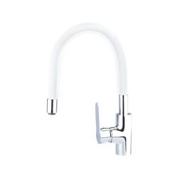 Balletto mosogató csaptelep hajlékony szilikon kifolyó csővel, fehér (81122)