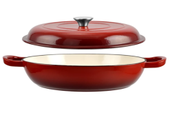 Perfect Home zománcozott öntöttvas szeletsütő lábas fedővel, 30x6 cm (10272)