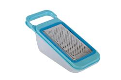 Citromhéj reszelő műanyag tárolóval, világoskék (4539)