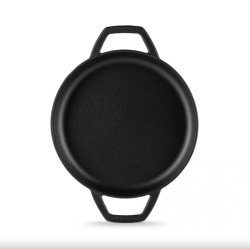 Hósse zománcozott öntöttvas duplafüles serpenyő 22cm, fekete (HOS-KIEG-019)