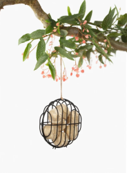 BOBBIE drót madáretető, fekete kör alakú (D003)