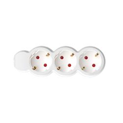 Hálózati 3-as elosztó, 3m, 3x1,5mm2, fehér (NV 3-3/WH/1,5)