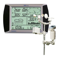 PCE-FWS 20 érintőképernyős időjárásjelző, szolármodullal