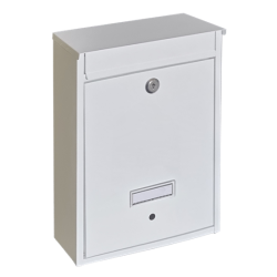 Álló postaláda névtartóval 22x32 cm, fehér (3490149)