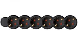 Home hálózati elosztó, fekete (NV 6-3/BK/1,5)