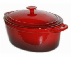 Zománcozott öntöttvas kacsasütő fedővel, 32 cm (10568)