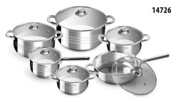 Perfect Home Diamond 12 részes rozsdamentes edénykészlet üvegfedővel (14726)