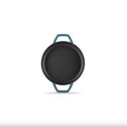 Hósse zománcozott öntöttvas duplafüles serpenyő 22cm, kék (HOS-KIEG-021)