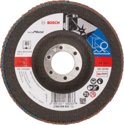 Bosch X571 Zirkon legyezőtárcsa o 125 mm, o 22.23 mm, P80