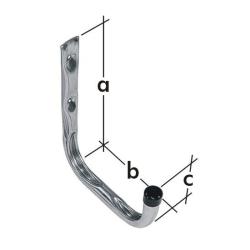 Velano Garázskampó egyágú 120 x 80 x 55 mm (3214224)