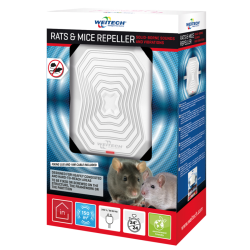 Weitech vibrációs/rezgő patkány és egérriasztó tetőtérre, 150m2 (WK0400)