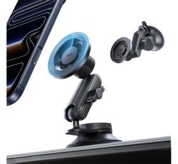 ESR OMNILOCK autós tartó (műszerfalra, szélvédőre, öntapadó, állítható, 360°, mágneses) FEKETE