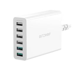 BlitzWolf hálózati elosztó 6 USB aljzat (60W, PD gyorstöltő 3.0) FEHÉRBW-S15 EU