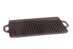 Öntvény grill tálca, lapos bordázott 50x23