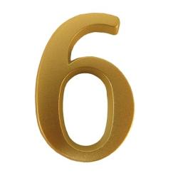 SB  ajtószám öntapadós matt arany 6 (3970166)