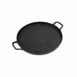 Perfect Home öntöttvas kerek grill lap , 2 füllel (15521)