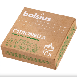 Bolsius citronellás teamécses, 18db (720202)