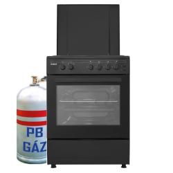 Samus (SM667APGSANT) gáztűzhely PB-gáz üzemű, wok égővel, piezo, 60 cm, antracit