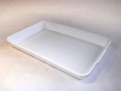 Húsos tálca műanyag 35x23x4 cm (142-fehér)