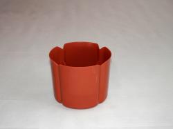 Virágtartó kaspó, szirom formájú, 11 cm, terrakotta műanyag (212)