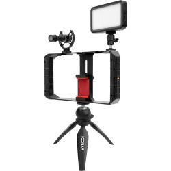 Synco Vlogger Kit 1 vlogging szett okostelefonokhoz, mikrofon, LED, mini állvány, mobiltelefon cage