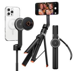 SPIGEN S581W szelfibot (univerzális, tripod állvány, állítható, bluetooth távkioldó, MagSafe, 27.8-1