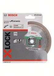 Bosch X-LOCK Gyémánttárcsa Standard for Ceramic o 115 x 22,23 x 1,6 x 7 mm,  (2608615137)