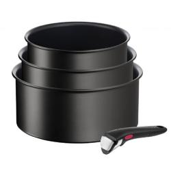 Tefal Ingenio Eco-Resist 4 db-os edény szett, fekete (L3979202)