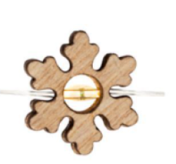 Home Mikro LED-es fényfüzér, 20 LED, hópihe figura (ML 23/WW)