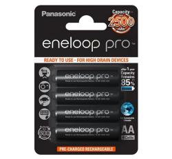 Panasonic ENELOOP PRO elem (AA, BK-3HCDE, 1.2V, 2500mAh Ni-MH, újratölthető) 4db/csomag