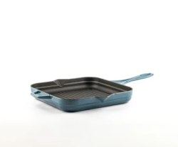 Hósse zománcozott öntöttvas grill serpenyő 28cmx28cm, kék (HOS-KIEG-010)