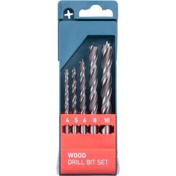 Extol fafúró klt., 5db, rövid, 4-5-6-8-10mm, normál befogás (8801220)