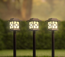 Grundig SOLAR Kerti lámpa leszúrható 3db LED  8,5x8,5x37cm (SOL304403)