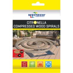 Weitech Citronellás szúnyogirtó spirál,10db+1 tartó (WK8021)