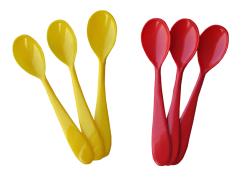 Mokkás kanál műanyag 6 db (519/1)