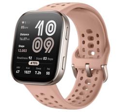 Amazfit Bip 6 okosóra (aktivitásmérő, szilikon szíj, BioTracker, GPS, IP68 vízálló) RÓZSASZÍN