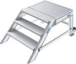 Krause Stabilo könnyűfém gurítható dobogós lépcső, 600 mm, 1x3 (810342)