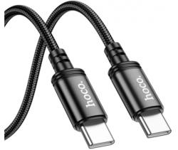 HOCO X89 3A 60W töltő adatkábel Type-C - Type-C fekete 2m (HC646482)